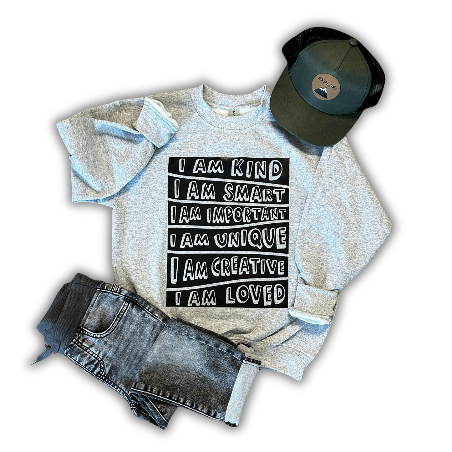 I am... Youth Graphic Crewneck