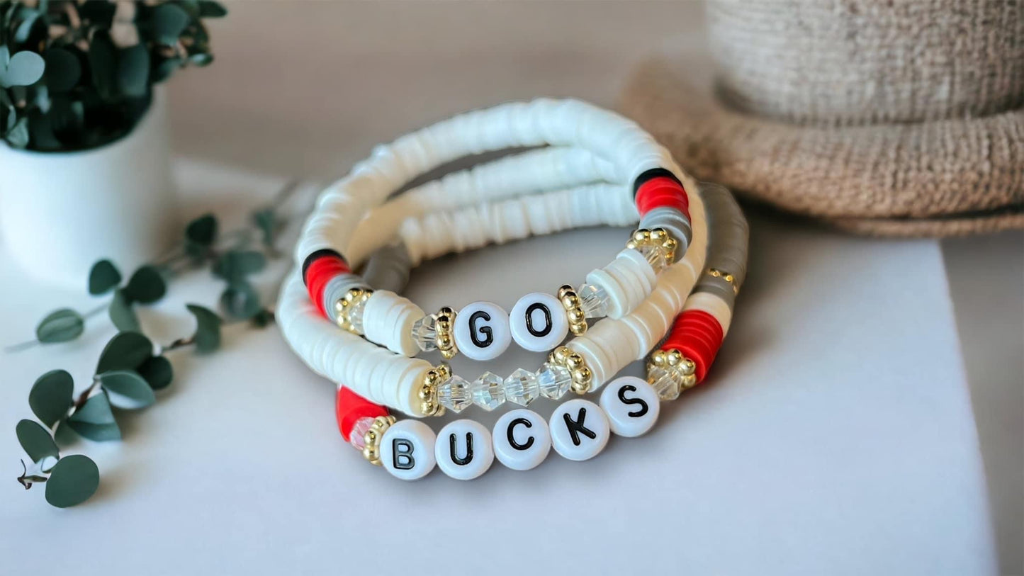 Go Bucks 3 Strand Bracelet