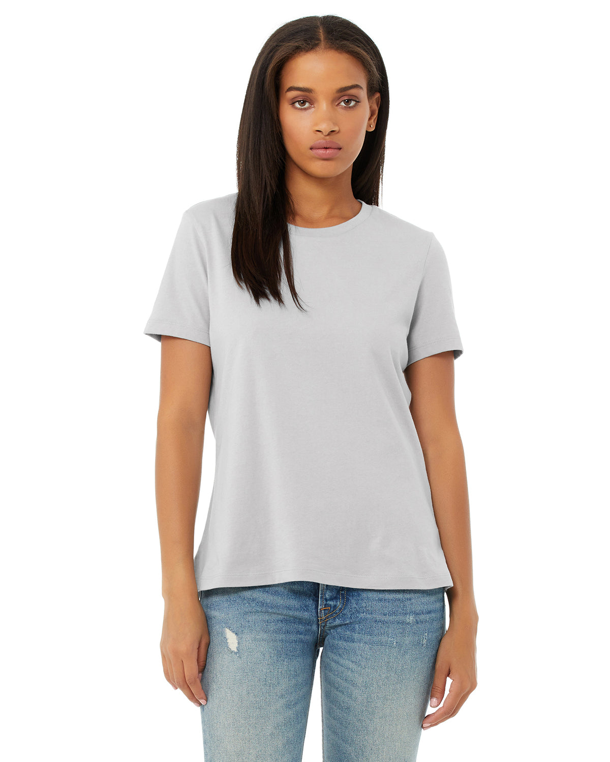 Bella + Canvas B6400 Ladies' Relaxed Jersey Short-Sleeve T-Shirt - Solid Athletic Gray