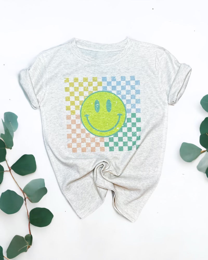 Retro Smiley Face Graphic Tee