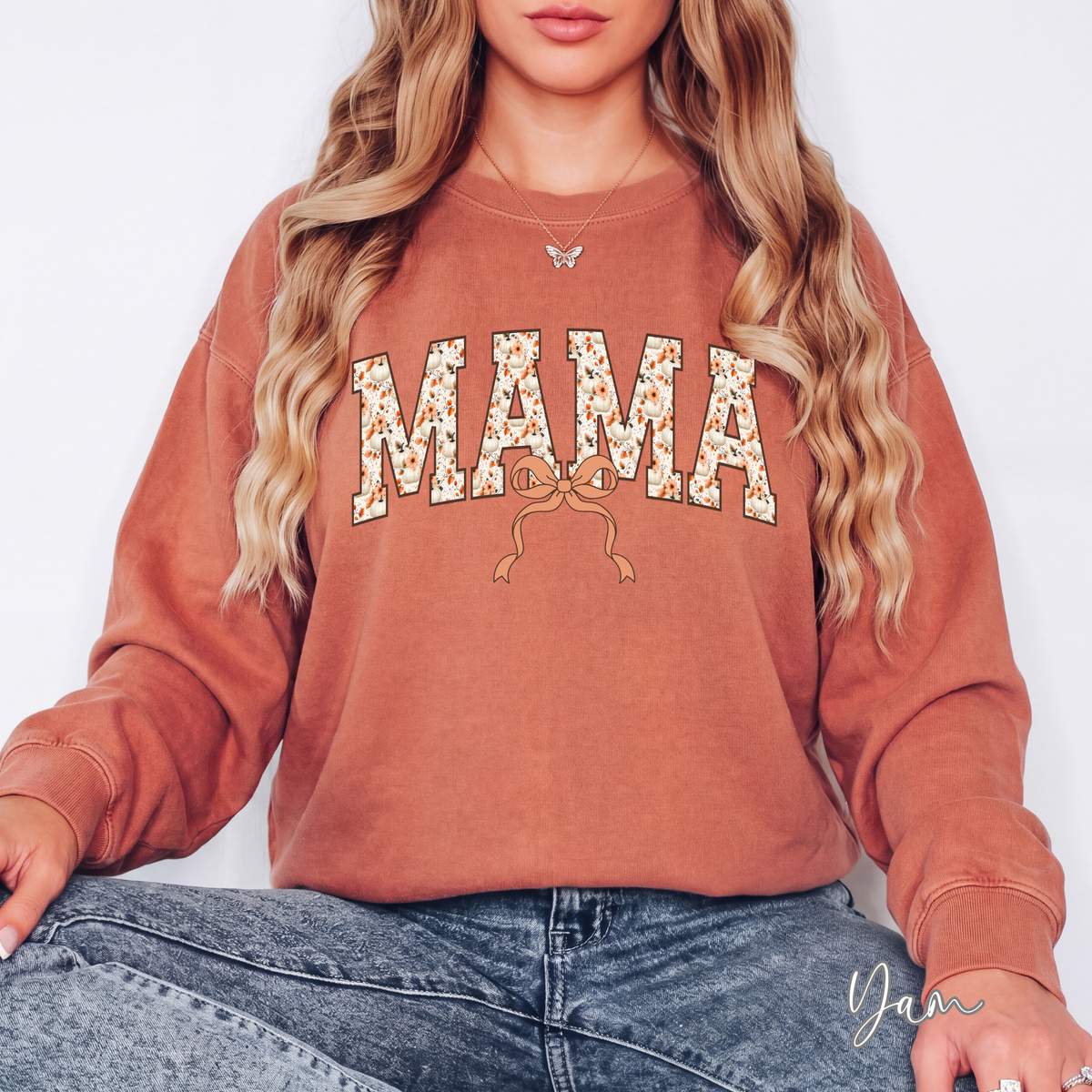 Fall Floral Mama Crewneck