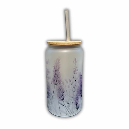 Lavender Dreams 16oz Frosted Glass Tumbler