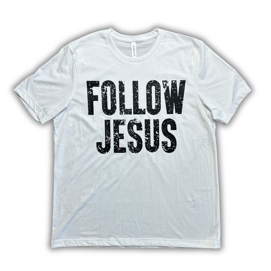 Follow Jesus Distressed Graphic Tee