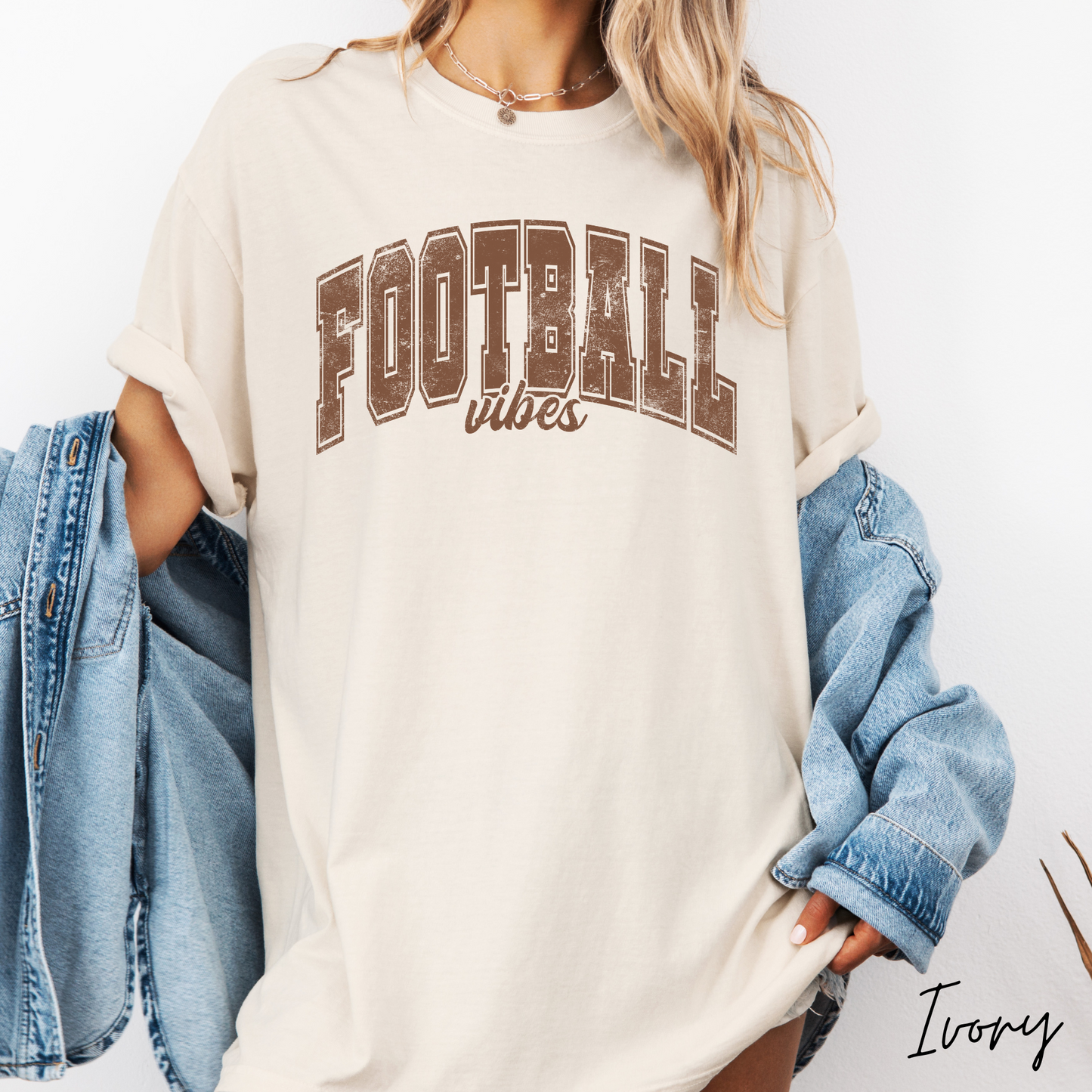 Football Vibes Distressed Graphic Tee