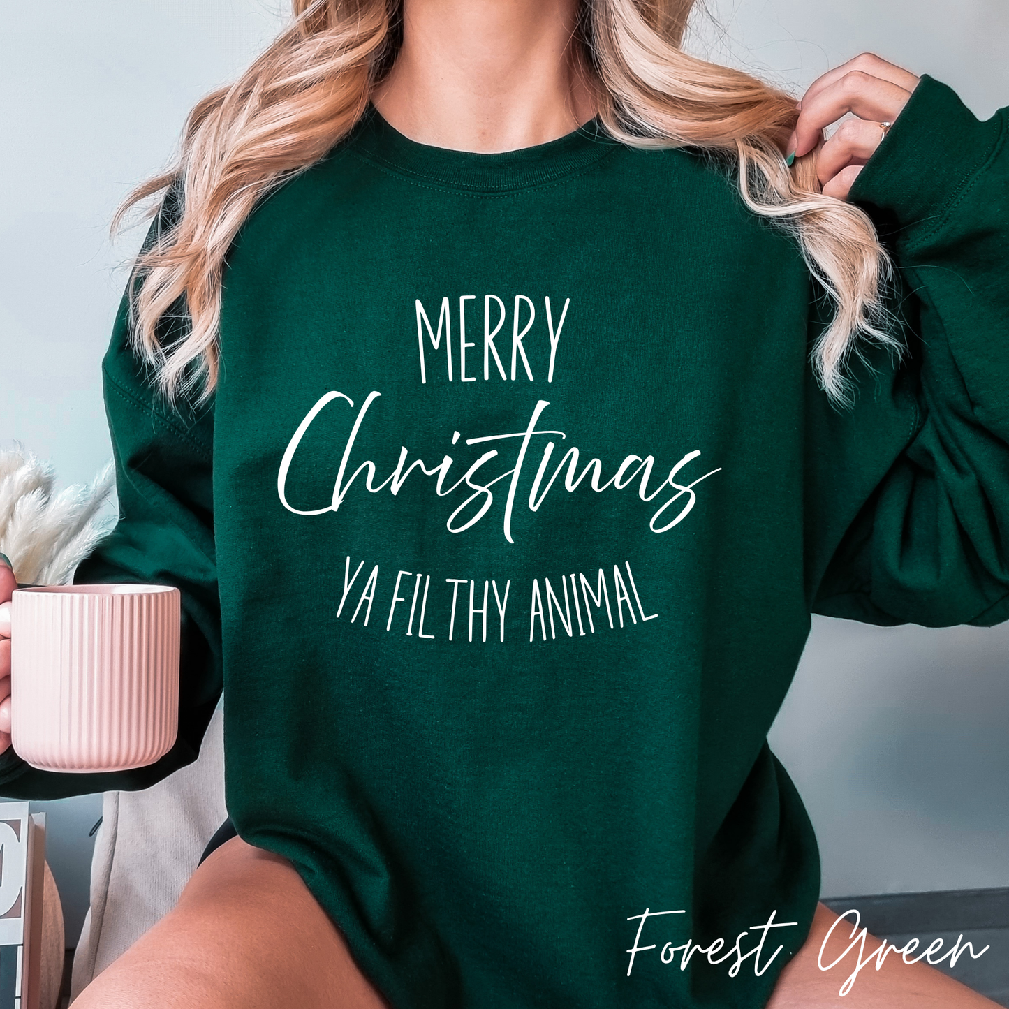 Merry Christmas Ya Filthy Animal Crewneck