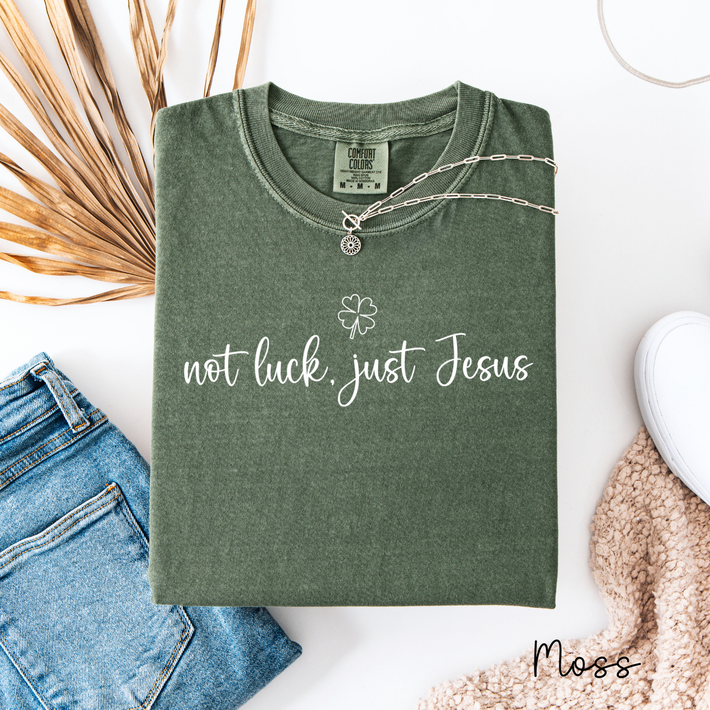 Not Luck, Just Jesus Graphic T-Shirt